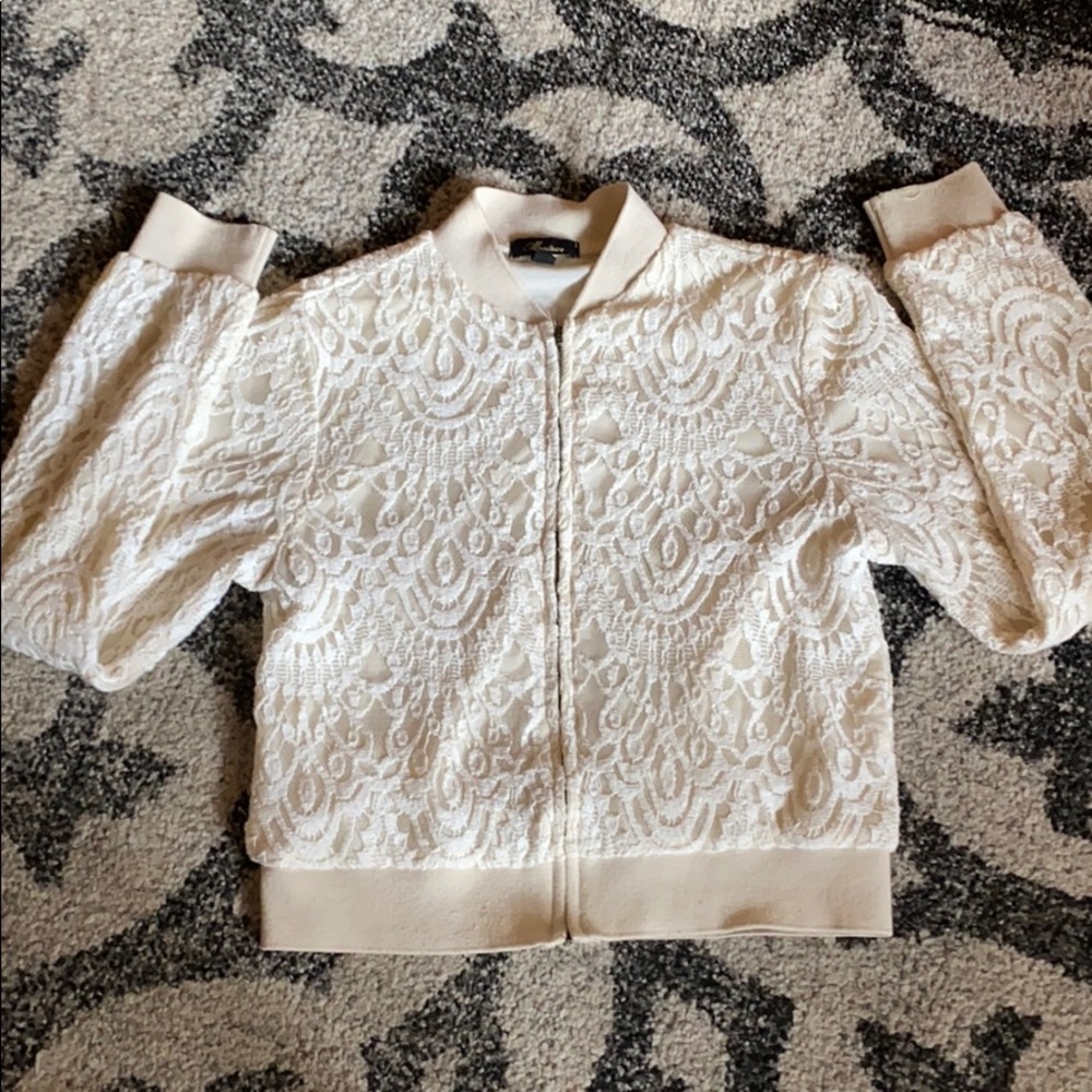 3 for $25 Cute lace zip up jacket!